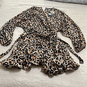 New with tags animal print long sleeve mittoshop dress. Medium.